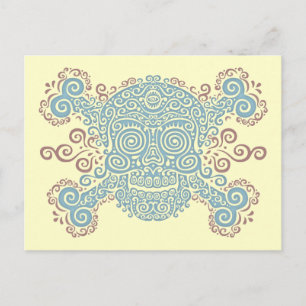 Antique Sugar Skull Postkarte