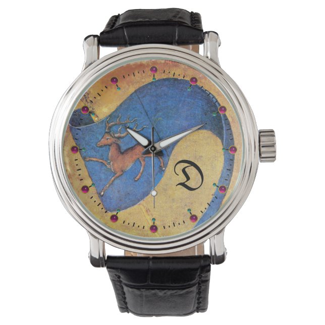 ANTIQUE TAROTEN,GERICHTSKARTEN,FLAG DES DEERMONOGR ARMBANDUHR (Vorderseite)