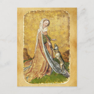 Antique Tarots / Deutsche Hof Cards / Dame of Hogs Postkarte