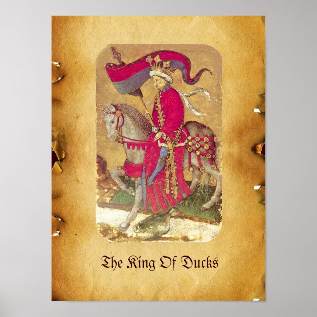 Antique Tarots/Deutsche Hofkarten/König der Enten Poster (Vorne)