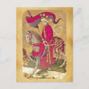 Antique Tarots/Deutsche Hofkarten/König der Enten Postkarte