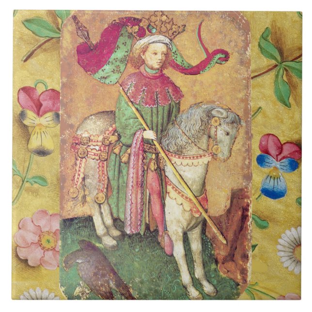Antique Tarots / Deutsche Hofkarten / König der Fa Fliese (Vorderseite)