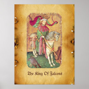 Antique Tarots / Deutsche Hofkarten / König der Fa Poster
