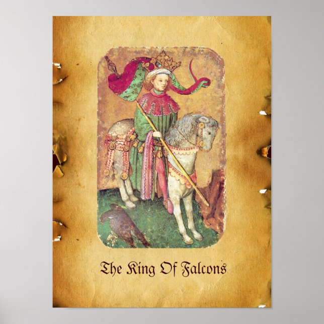 Antique Tarots / Deutsche Hofkarten / König der Fa Poster (Vorne)
