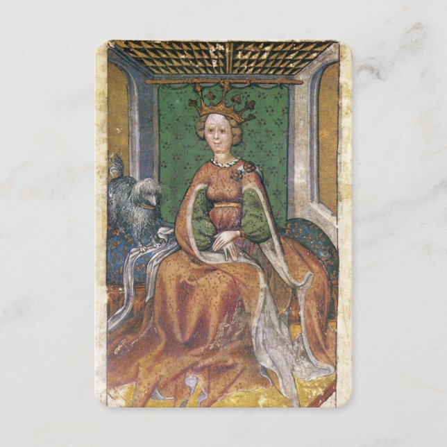 Antique Tarots / German Court Cards / Königin der  (Vorderseite)