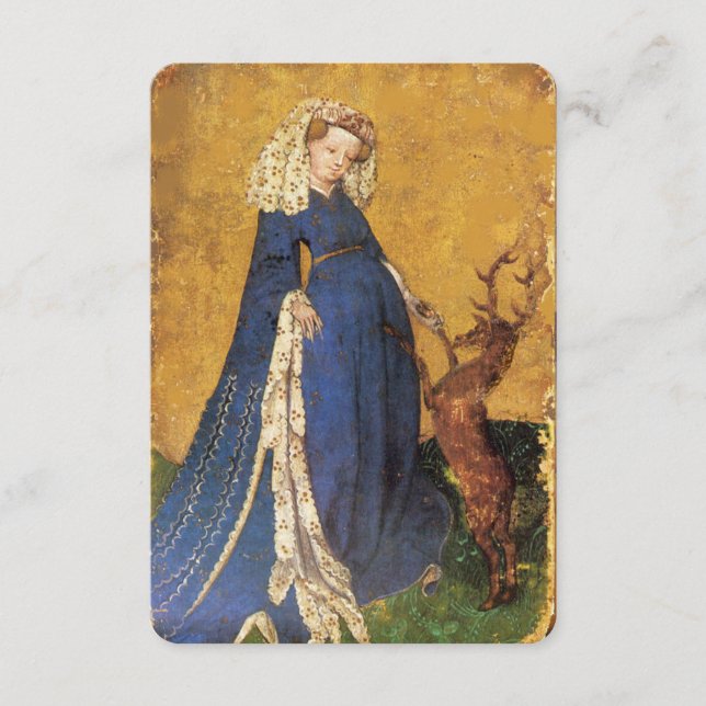 Antique Tarots / German Court Cards / Lady of Hart (Vorderseite)