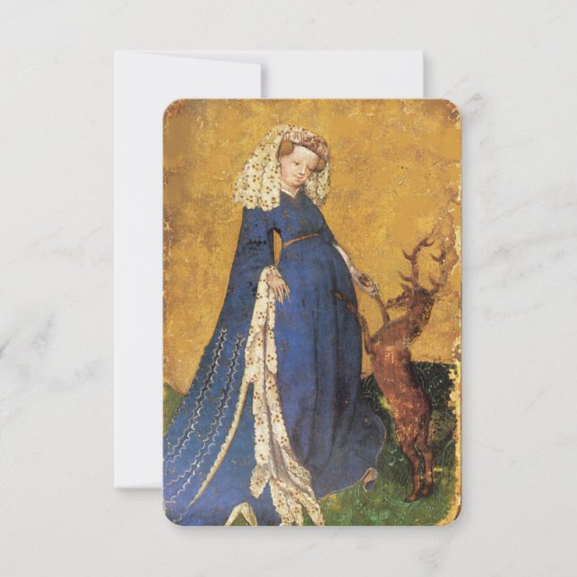 Antique Tarots / German Court Cards / Lady of Hart (Vorderseite)