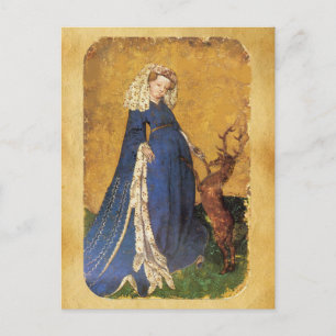 Antique Tarots / German Court Cards / Lady of Hart Postkarte