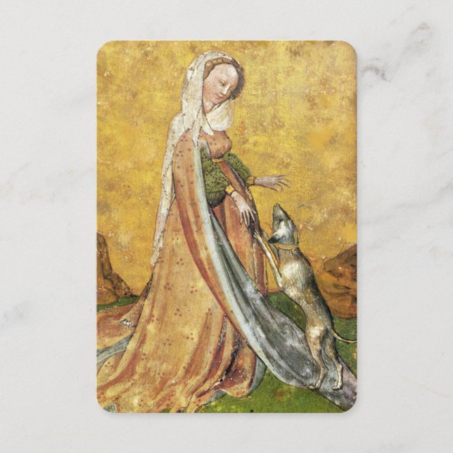 Antique Tarots / German Court Cards / Lady of Hogs (Vorderseite)