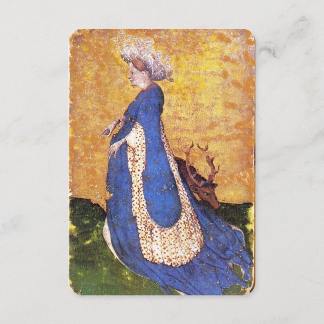 Antique Tarots / German Court Cards / Maid of Hart (Vorderseite)