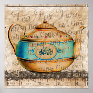 Antique Tea Pot Poster