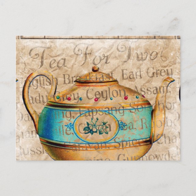 Antique Tea Pot Postkarte (Vorderseite)