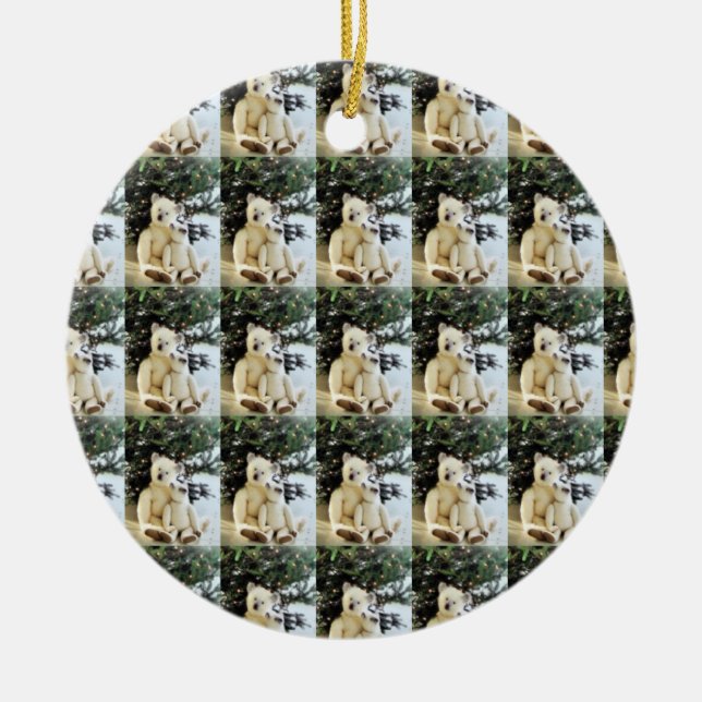 *ANTIQUE TEDDY BEARS* CHRISTMAS ORNANATION KERAMIK ORNAMENT (Vorne)