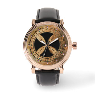 ANTIQUE TEMPARKROSS, schwarz Armbanduhr