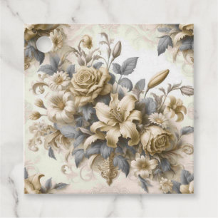 Antique Tinge Yellow Floral Perfektion Geschenkanhänger
