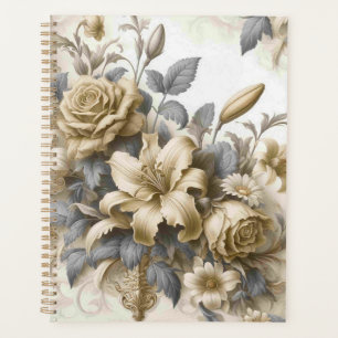 Antique Tinge Yellow Floral Perfektion Planer