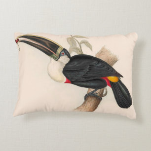 Antique Toucan Bird Wildlife Painting Dekokissen