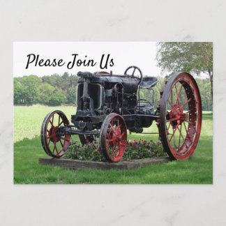 Antique Tractor Birthday Einladung