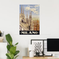Antique Travel Poster Mailand Italien 1920