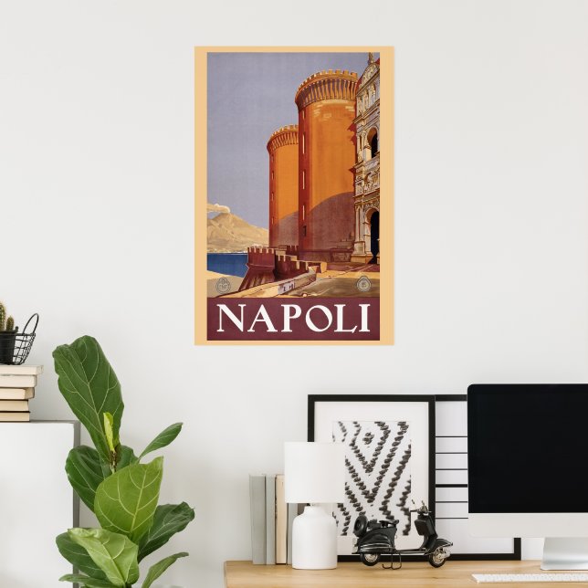 Antique Travel Poster Napoli Neapel Italien 1920 (Heimbüro)