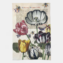 Antique Tulips Küche Geschirrtuch