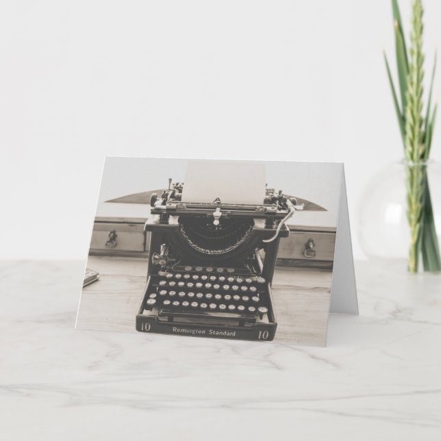 ANTIQUE TYPEWRITER GREETCARD BLANK INNERHALB KARTE (Vorderseite)