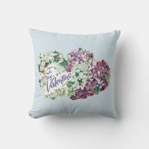 Antique Valentine Bouquet Herz Kissen
