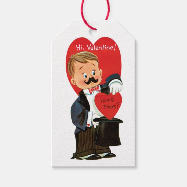 Antique Valentine Boy Heart Geschenkanhänger (Vorderseite)
