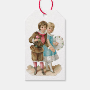 Antique Valentine Couple Geschenkanhänger