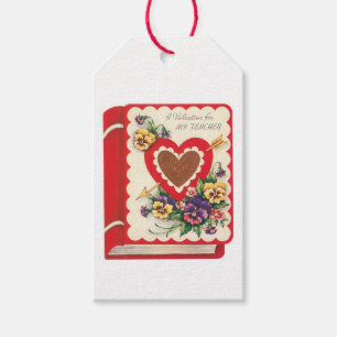 Antique Valentine Heart Bouquet Geschenkanhänger