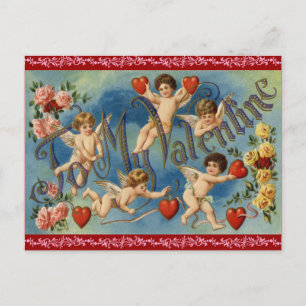 Antique Valentine Postkarte