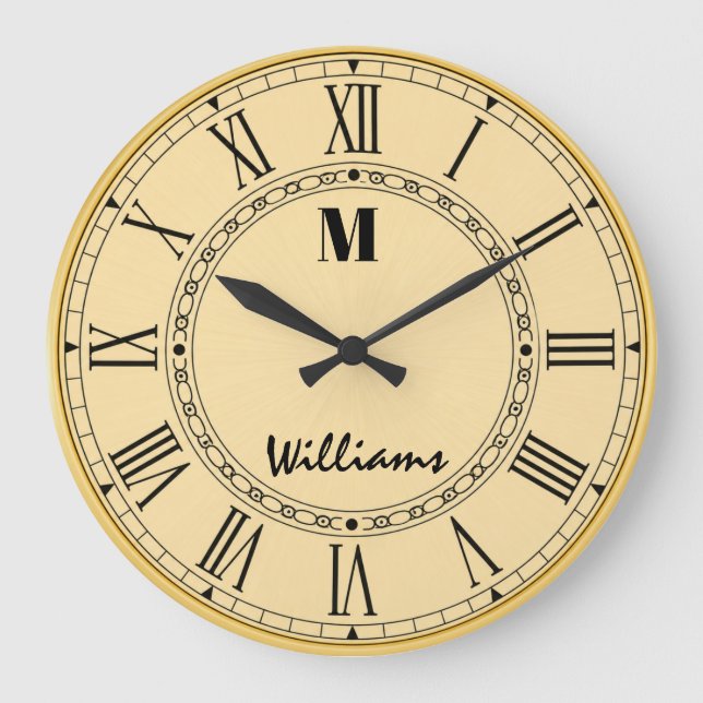  Antique Vintage Classic Große Wanduhr (Vorderseite)
