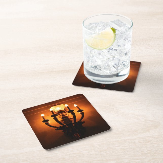 Antique Wall Sconce Rechteckiger Pappuntersetzer (Vor Ort)