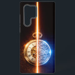 Antique Watch Blueprint Samsung Galaxy Hülle<br><div class="desc">This elegant design features a classic pocket watch shown in cross-section,  revealing the intricate internal movement in a crisp,  technical blueprint style. Positioned using our "Bottom-Lock" protocol,  this case offers a sophisticated,  uncluttered look that highlights the beauty of mechanical horology.</div>