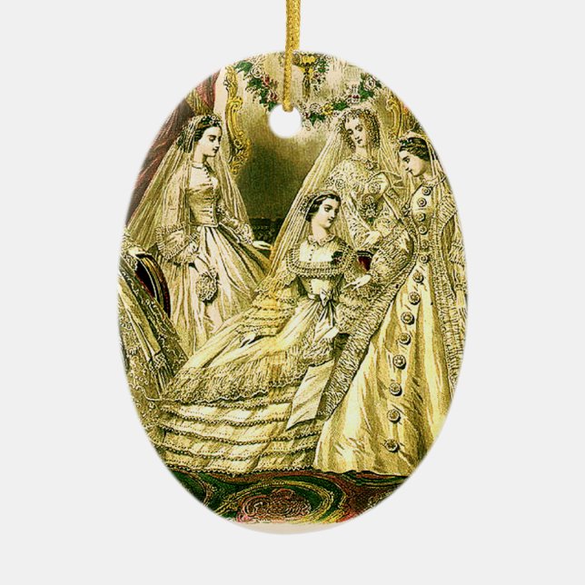 Antique Wedding Bridal Keramikornament (Vorne)