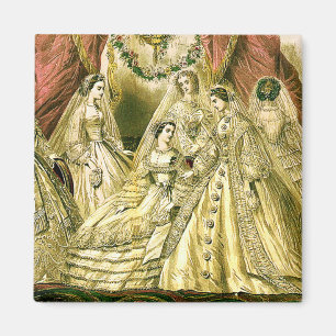 Antique Wedding Bridal Magnet