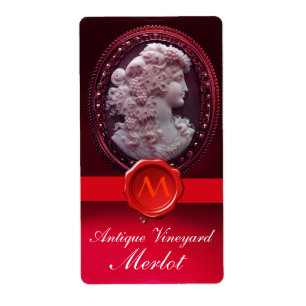 ANTIQUE WEINLADY UND GRAPEN ROTES WAX-SIEGEL