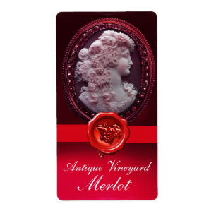 ANTIQUE WEINLADY UND GRAPEN ROTES WAX-SIEGEL