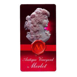 ANTIQUE WEINLADY UND GRAPEN ROTES WAX-SIEGEL