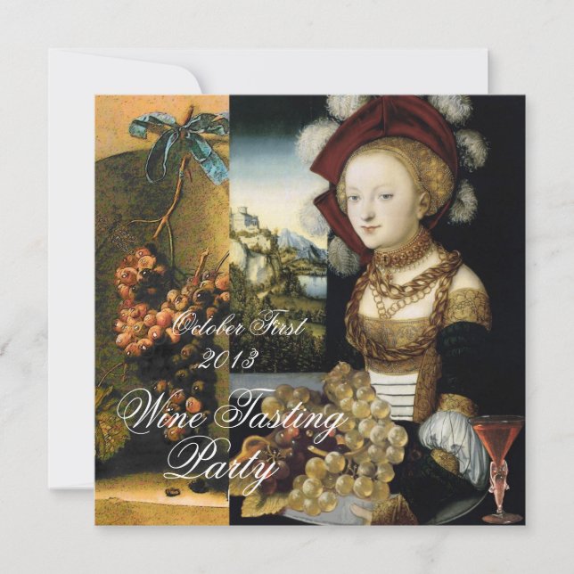 ANTIQUE WEINWEINWEINWEIN - PARTY AUSPROBIEREN EINLADUNG (Vorderseite)