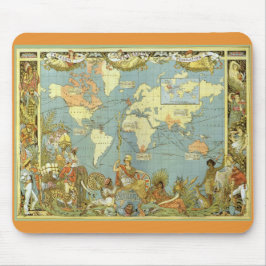 Antique World Map of the British Empire, 1886 Mousepad
