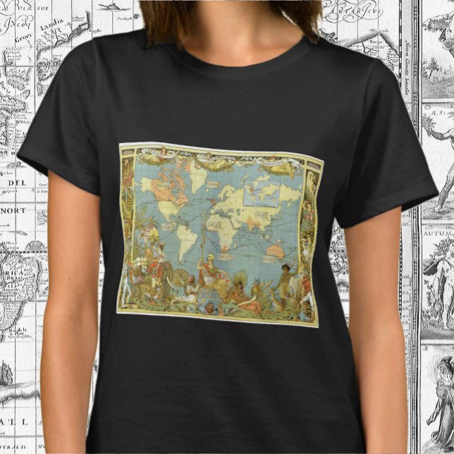 Antique World Map of the British Empire, 1886 T-Shirt (Von Creator hochgeladen)
