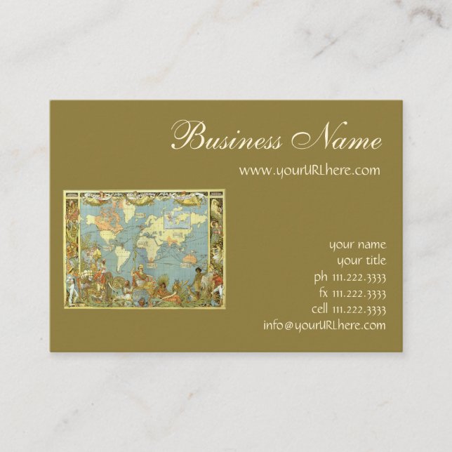 Antique World Map of the British Empire, 1886 Visitenkarte (Vorderseite)