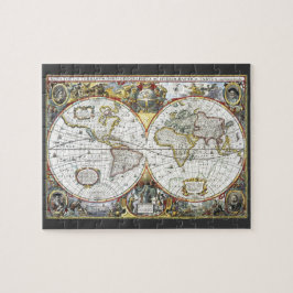 Antique World Map von Hendrik Hondius, 1630 Puzzle