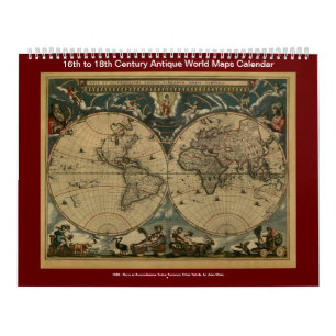 Antique World Maps - 16. bis 18. Jahrhundert Kalender