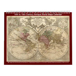 Antique World Maps - 16. bis 18. Jahrhundert Kalender