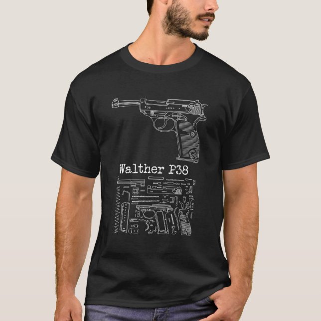 Antique Wwii Walther P38 für Gun Collector T-Shirt (Vorderseite)