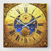 ANTIQUE ZEIT, Sonne, Mond, Sterne, Blauem Gem, Gel