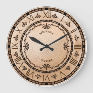 AntiQued Thru Time Große Wanduhr