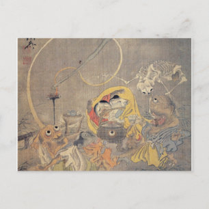 Antiquent Japanese Painting of Demons Postkarte